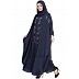 Designer Kaftan abaya with Handwork- Navy Blue